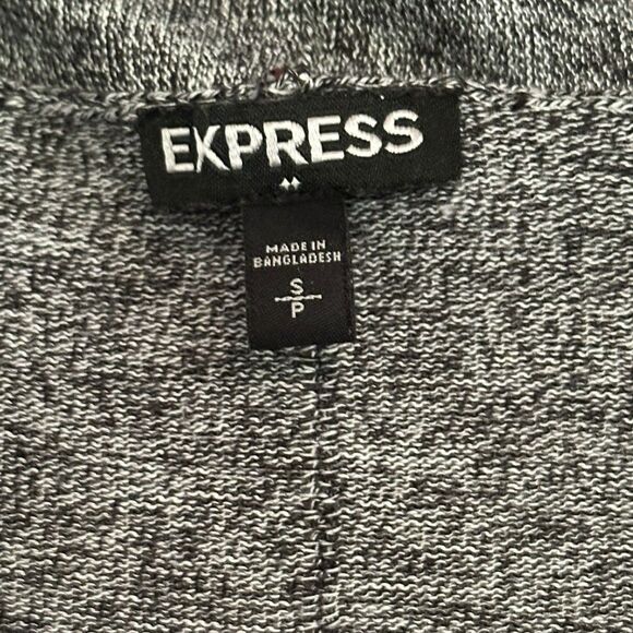 Express Women’s Black Marled Knit Open Cardigan Small Minimalist - Picture 3 of 6